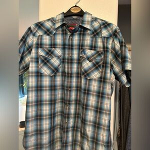 RODEO Men's Casual Plaid Button-Down Shirt